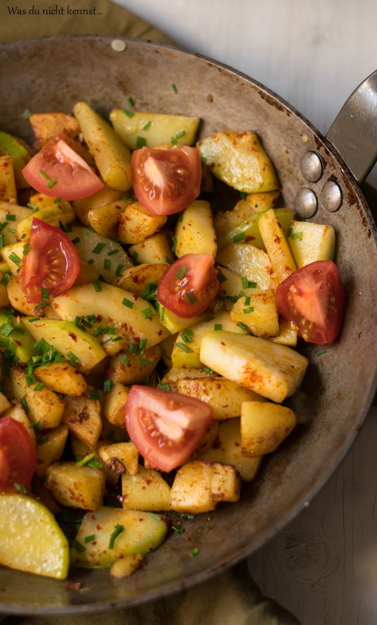 Schnelle Kartoffel-Zucchini-Pfanne - Was Du Nicht Kennst...